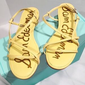 Sam Edelman Teale Strapy Yellow Sandals Shoes. 8.1/2"